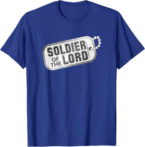 Servant of Christ Christian Faith Soldier for Jesus Dog Tag Men T-Shirt - T-Shirt | Royal