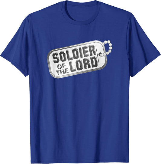 Servant of Christ Christian Faith Soldier for Jesus Dog Tag Men T-Shirt - T-Shirt | Royal