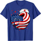 Patriotic Nurse 4th Of July American Flag Heart Stethoscope T-Shirt - T-Shirt | Royal