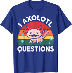 Cute Axolotl-Shirt I Axolotl Question Toddler Boy Kids Funny T-Shirt - T-Shirt | Royal