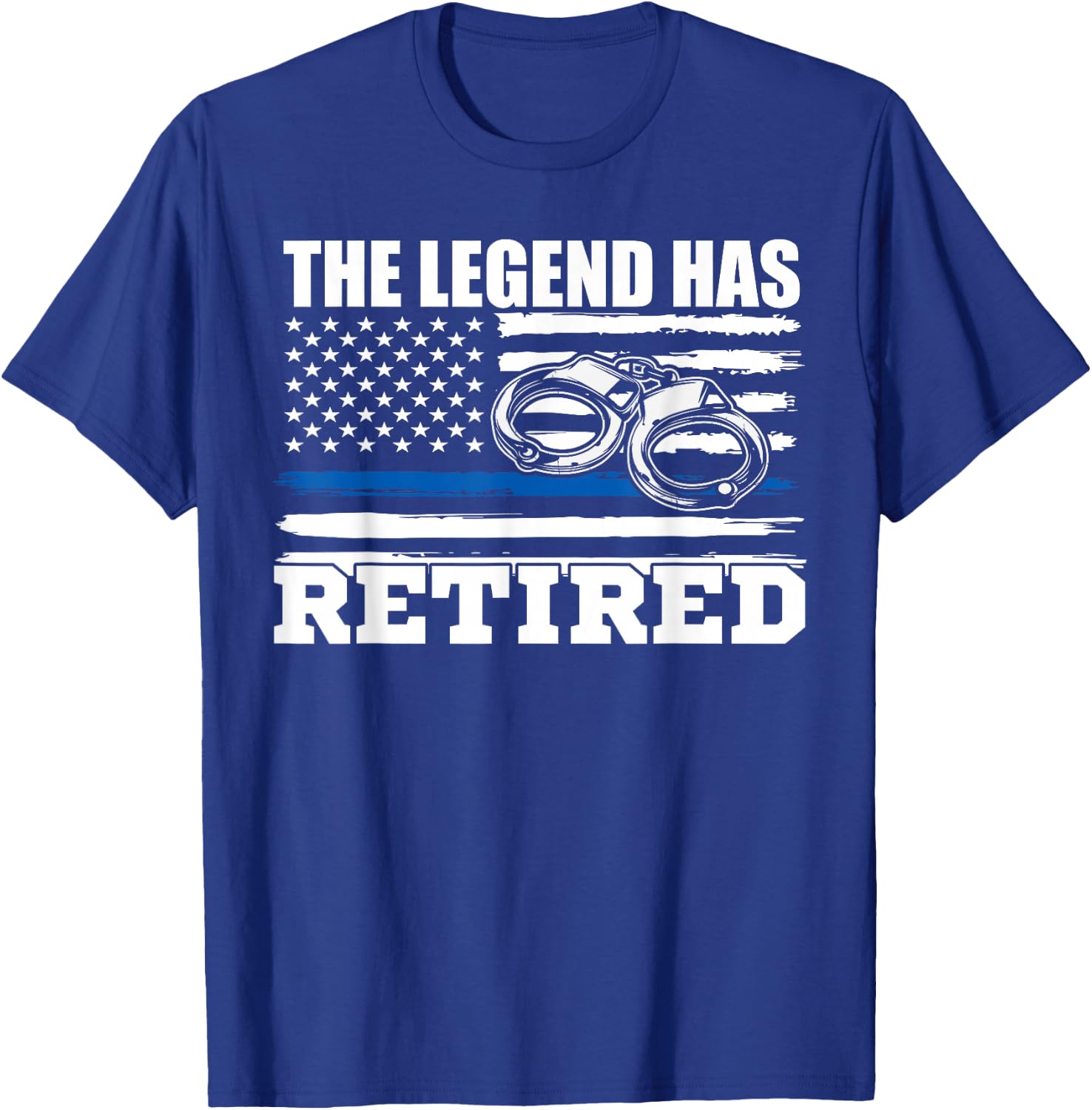 The Legend Has Retired Police Officer Retirement Novelty T-Shirt - T-Shirt | Royal