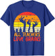 All Teachers Love Brains Zombie Hands Fun Halloween Teacher T-Shirt - T-Shirt | Royal