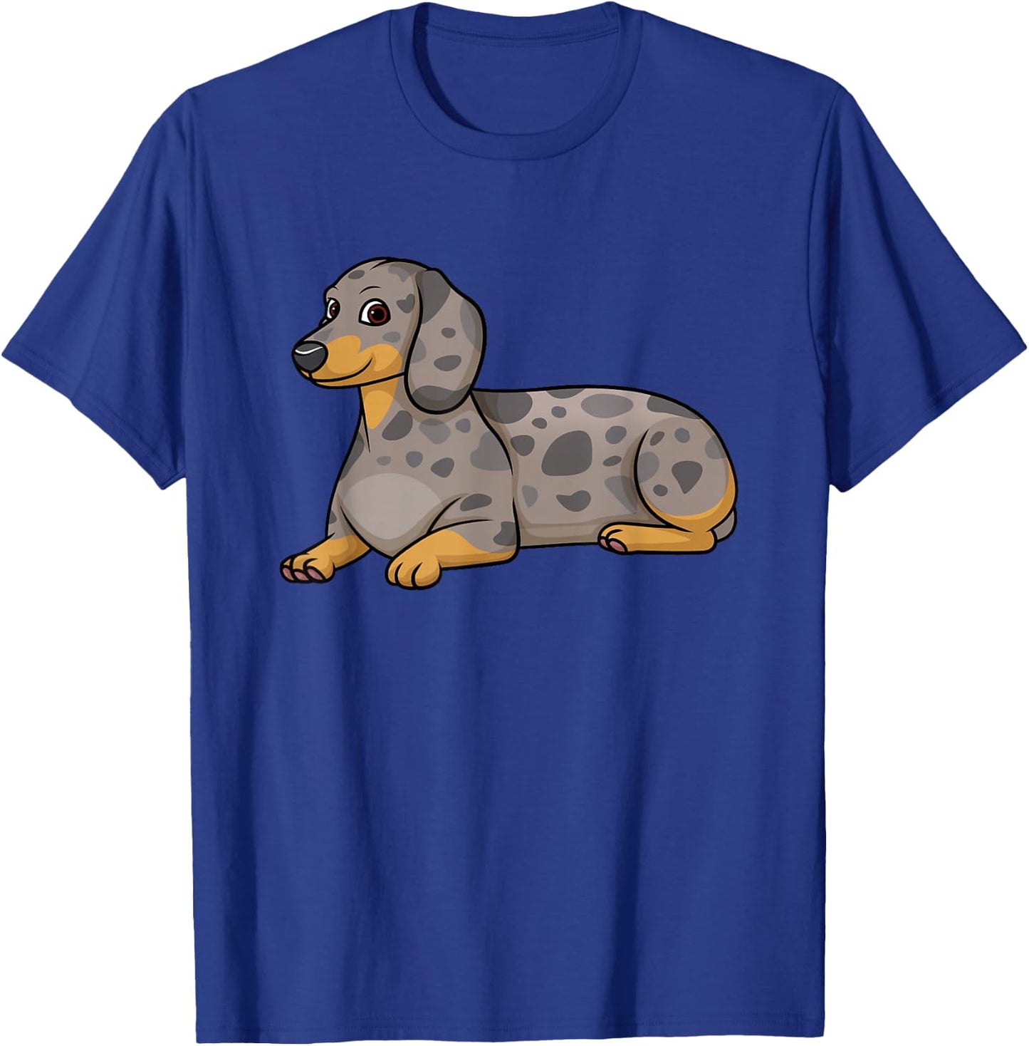 Dapple Dachshund Dog Lying Down T-Shirt - T-Shirt | Royal