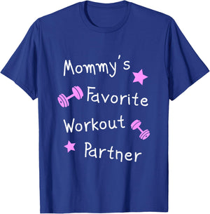 Mommy's Favorite Workout Partner – Kids Cute Fitness (Girls) T-Shirt - T-Shirt | Royal