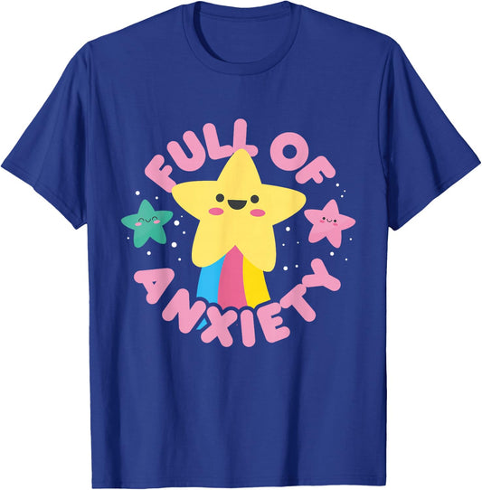Full of Anxiety Cute Kawaii Kawaii Goth Pastel Goth T-Shirt - T-Shirt | Royal