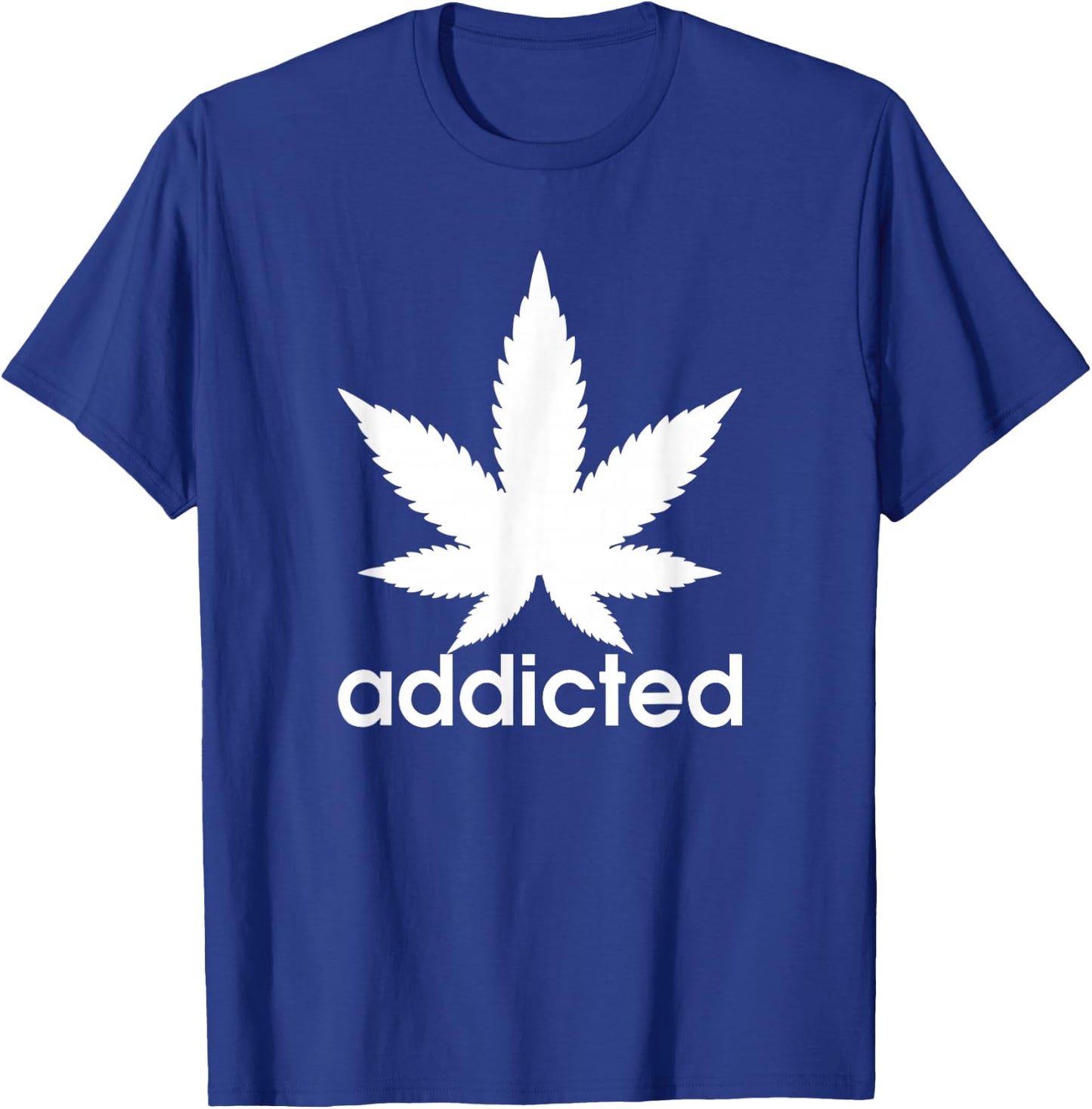 Weed Marijuana Addicted 420 Day Weed Leaf Vintage Retro T-Shirt - T-Shirt | Royal