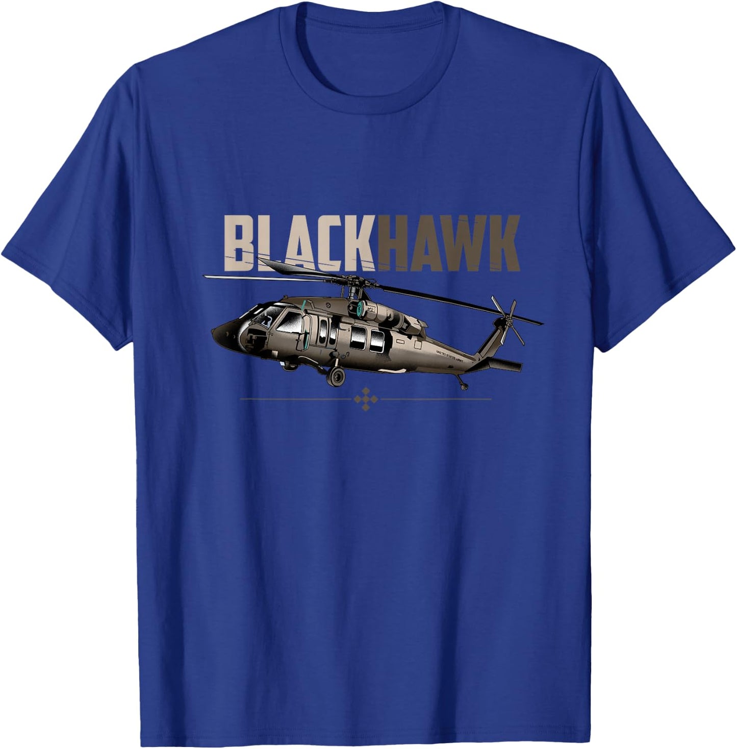 Military Blackhawk Helicopter Airplane T-Shirt - T-Shirt | Royal