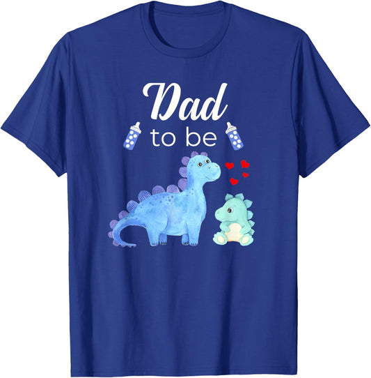 Dad To Be Dinosaur Baby Shower For Boy T-Shirt - T-Shirt | Royal