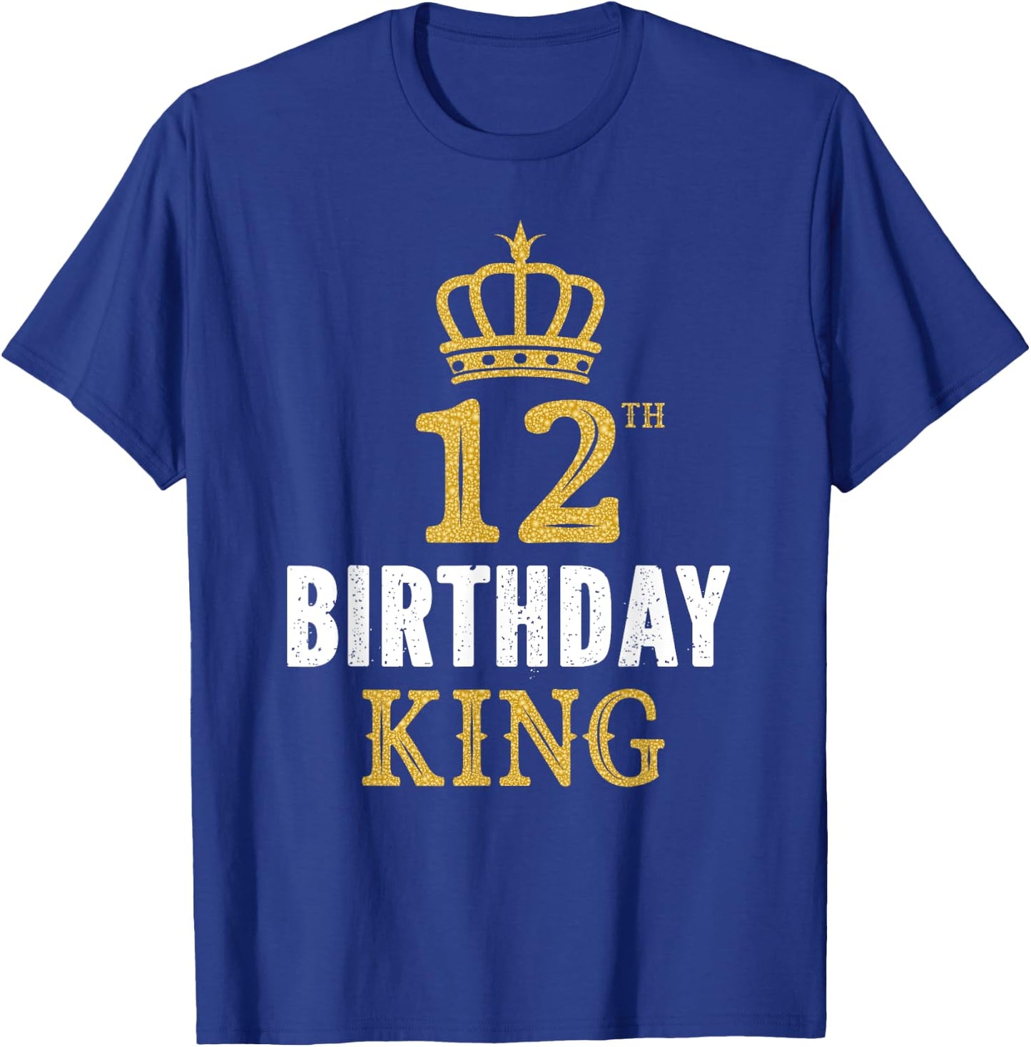 Happy 12th Birthday King 12 Years Old Party Ideas For Boys T-Shirt - T-Shirt | Royal