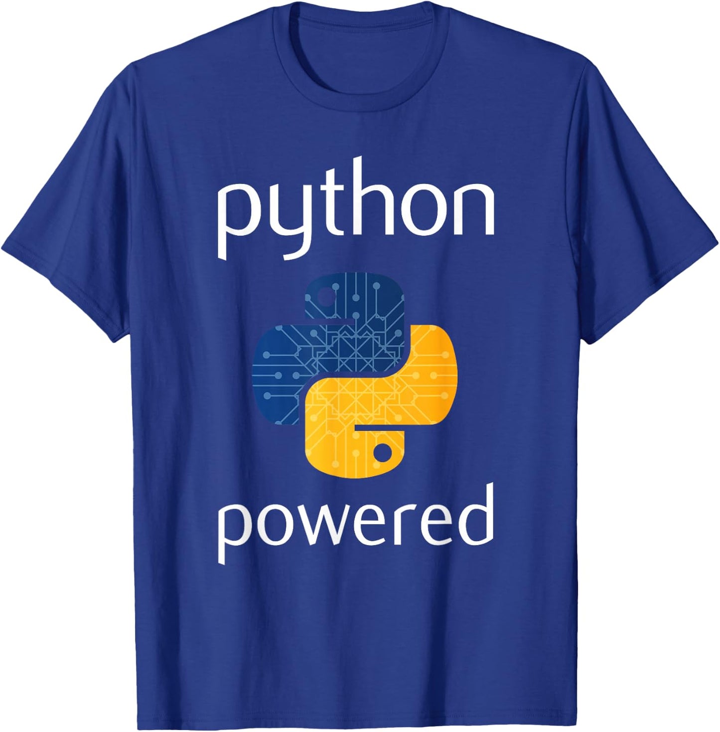 Python Powered Logo Programming Language T-Shirt - T-Shirt | Royal