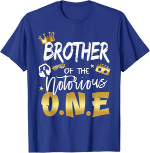 Brother Of The Notorious One Old School 1st Hip Hop Birthday T-Shirt - T-Shirt | Royal