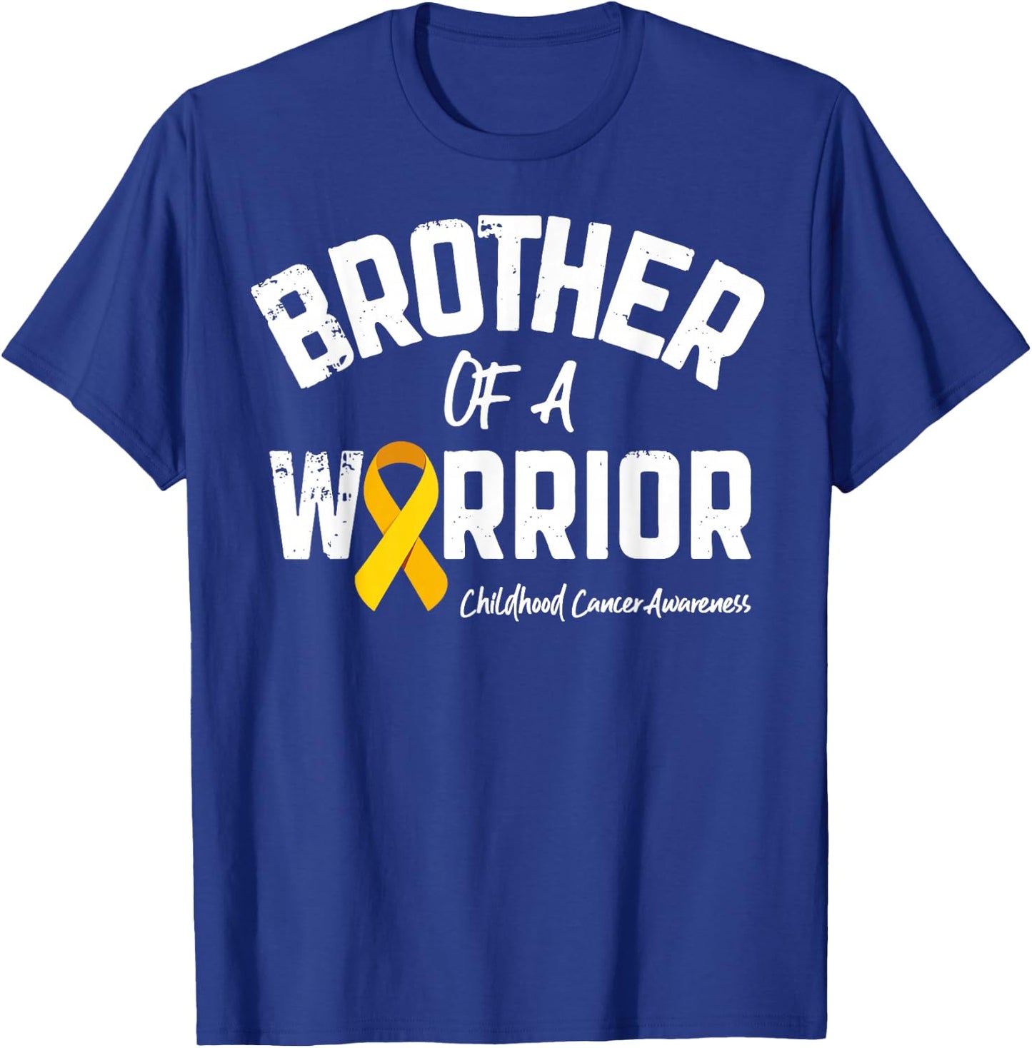 Brother Of A Warrior Childhood Cancer Awareness Boys Men T-Shirt - T-Shirt | Royal