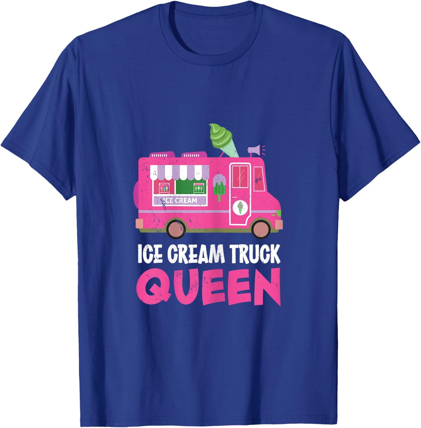 Ice Cream Truck Queen Frozen Dessert Ice Cream Truck Driver Women Girls Kids T-Shirt - T-Shirt | Royal