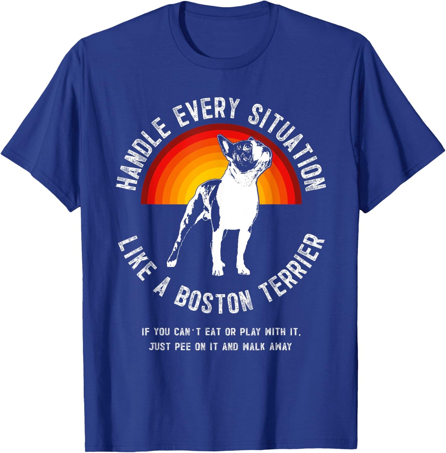 Boston Terrier Boston-Bulldog Men Women Kids T-Shirt - T-Shirt | Royal