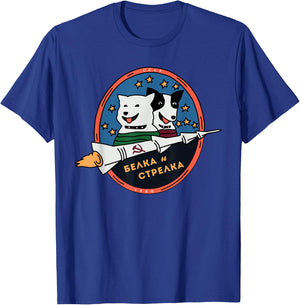 Belka And Strelka Laika Dog USSR Cosmonauts Artistic T-Shirt - T-Shirt | Royal