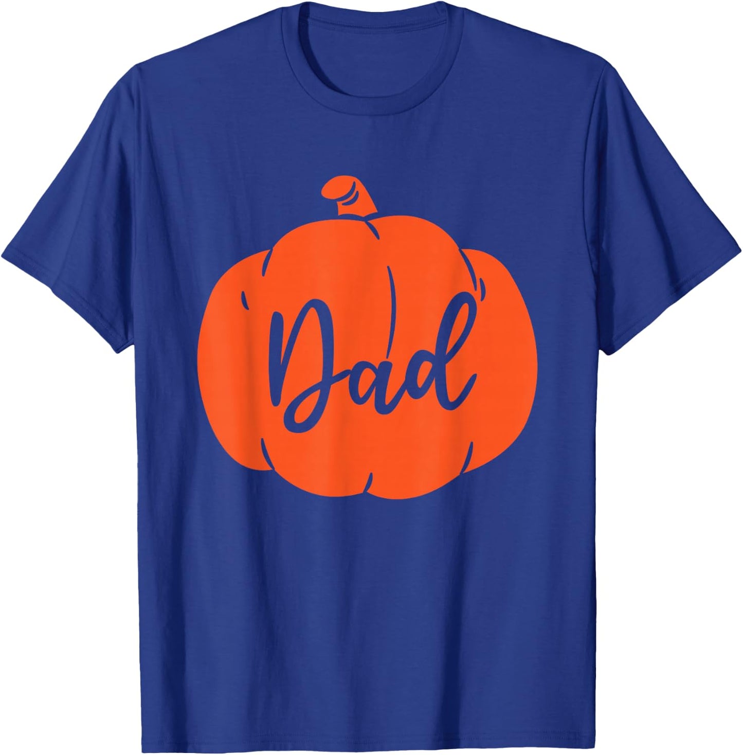 Pumpkin Dad Father Matching Family Halloween T-Shirt - T-Shirt | Royal