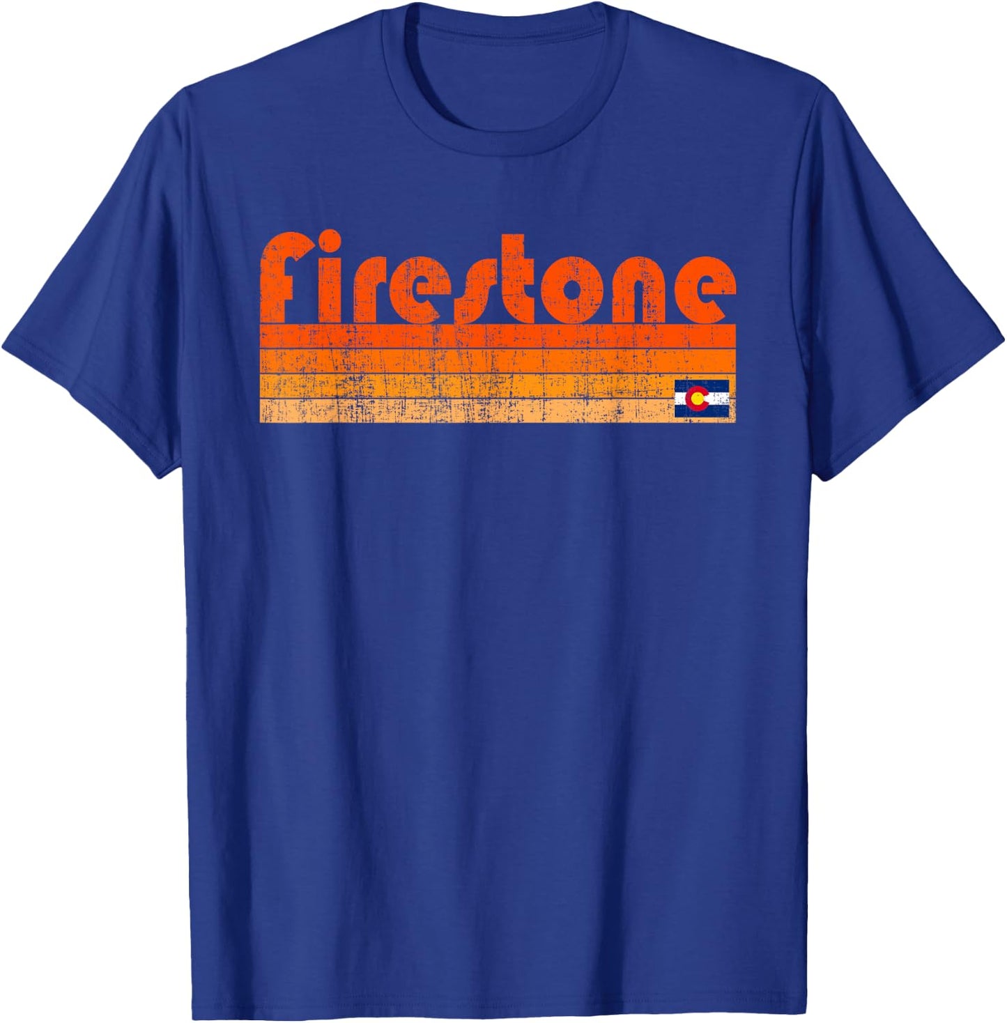 Retro 80s Style Firestone CO T-Shirt - T-Shirt | Royal