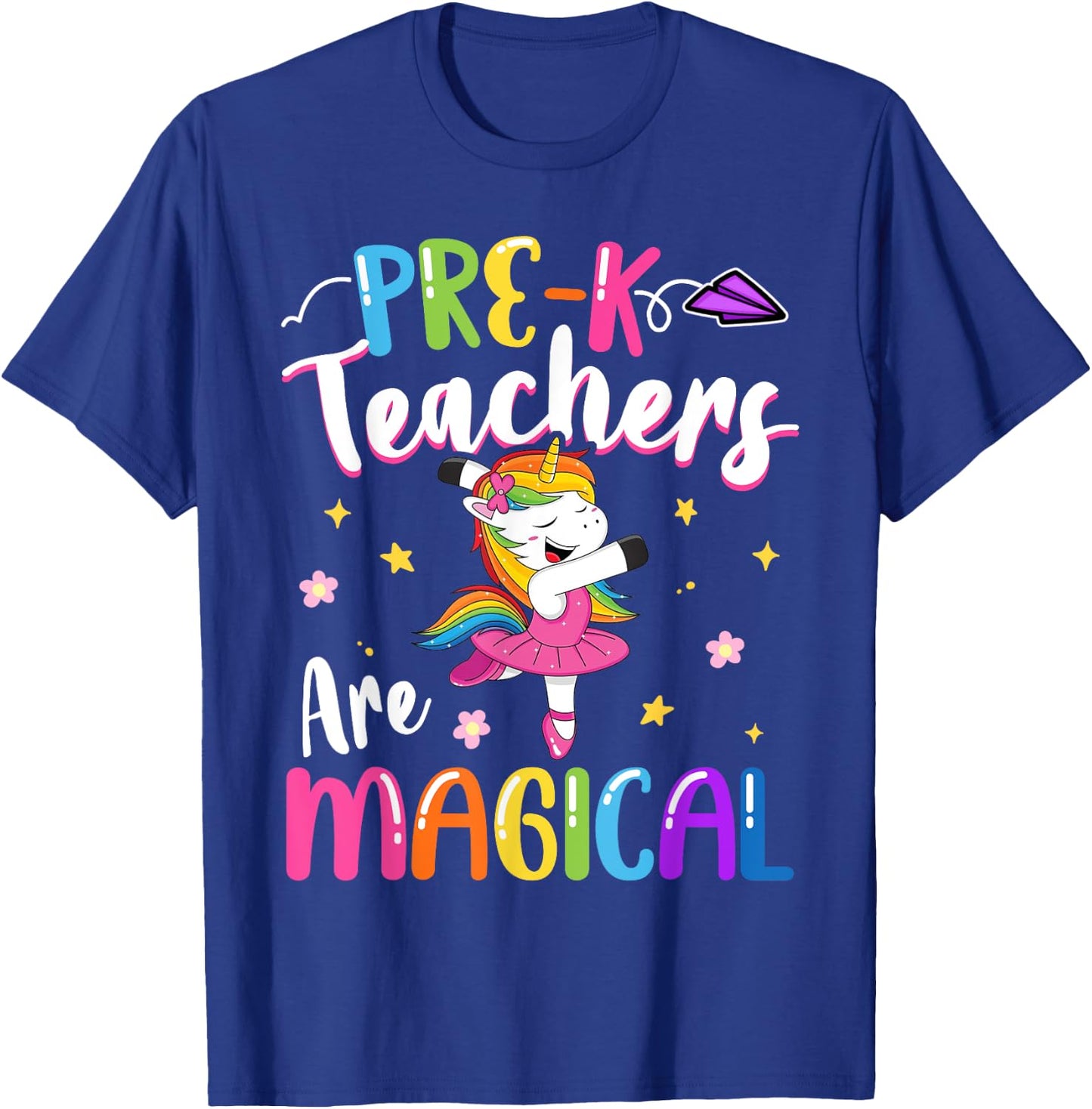 Pre-K Teachers Are Magical Pre Kindergarten Unicorn Teacher T-Shirt - T-Shirt | Royal