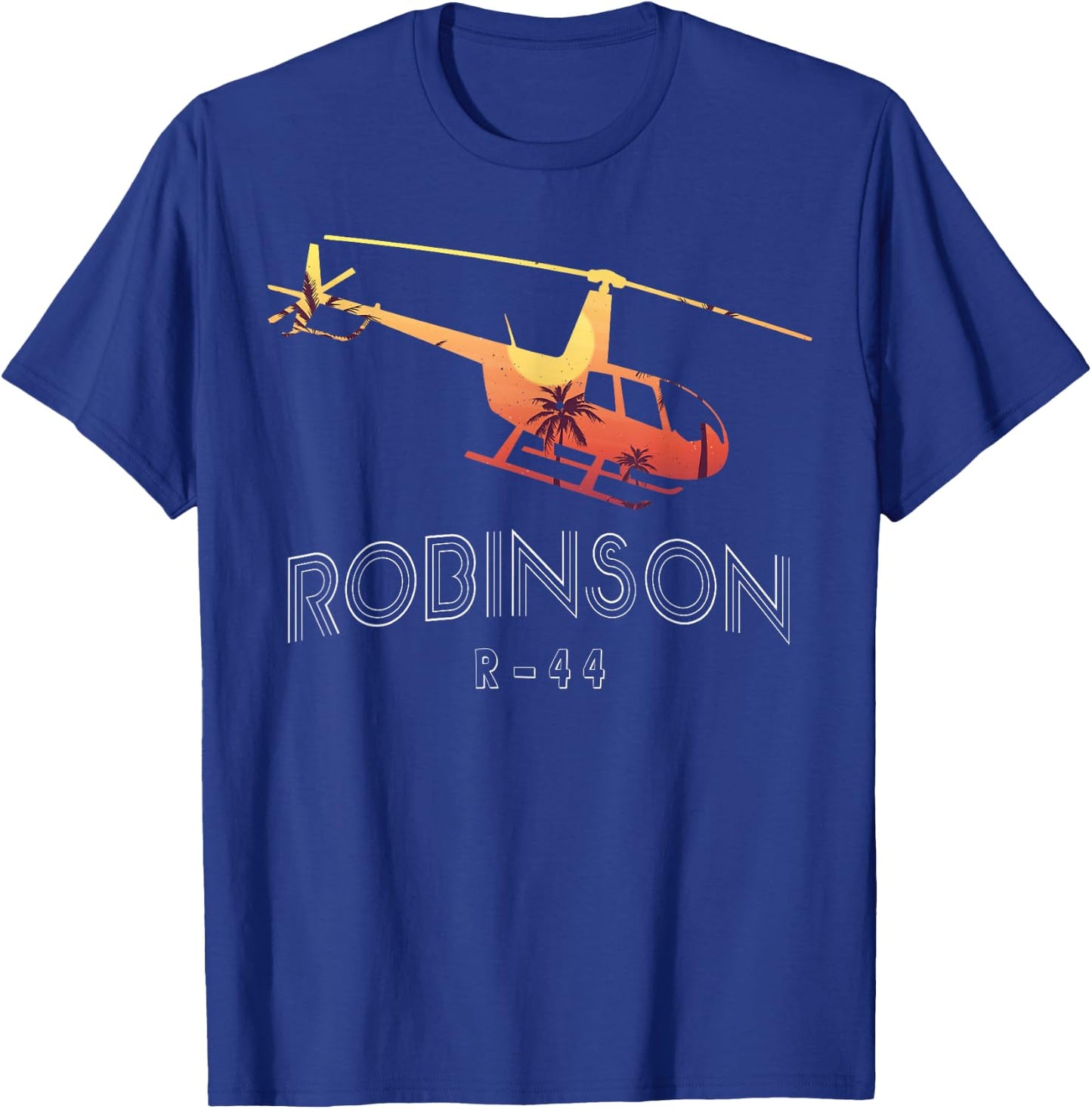 Robinson R44 Helicopter Aviator Pilot Gift T-Shirt - T-Shirt | Royal