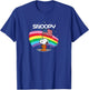 Peanuts - Snoopy Rainbow Space Beagle Badge with USA Flag T-Shirt - T-Shirt | Royal