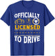 Passed Drivers Test New Driving License Congratulations Teen T-Shirt - T-Shirt | Royal