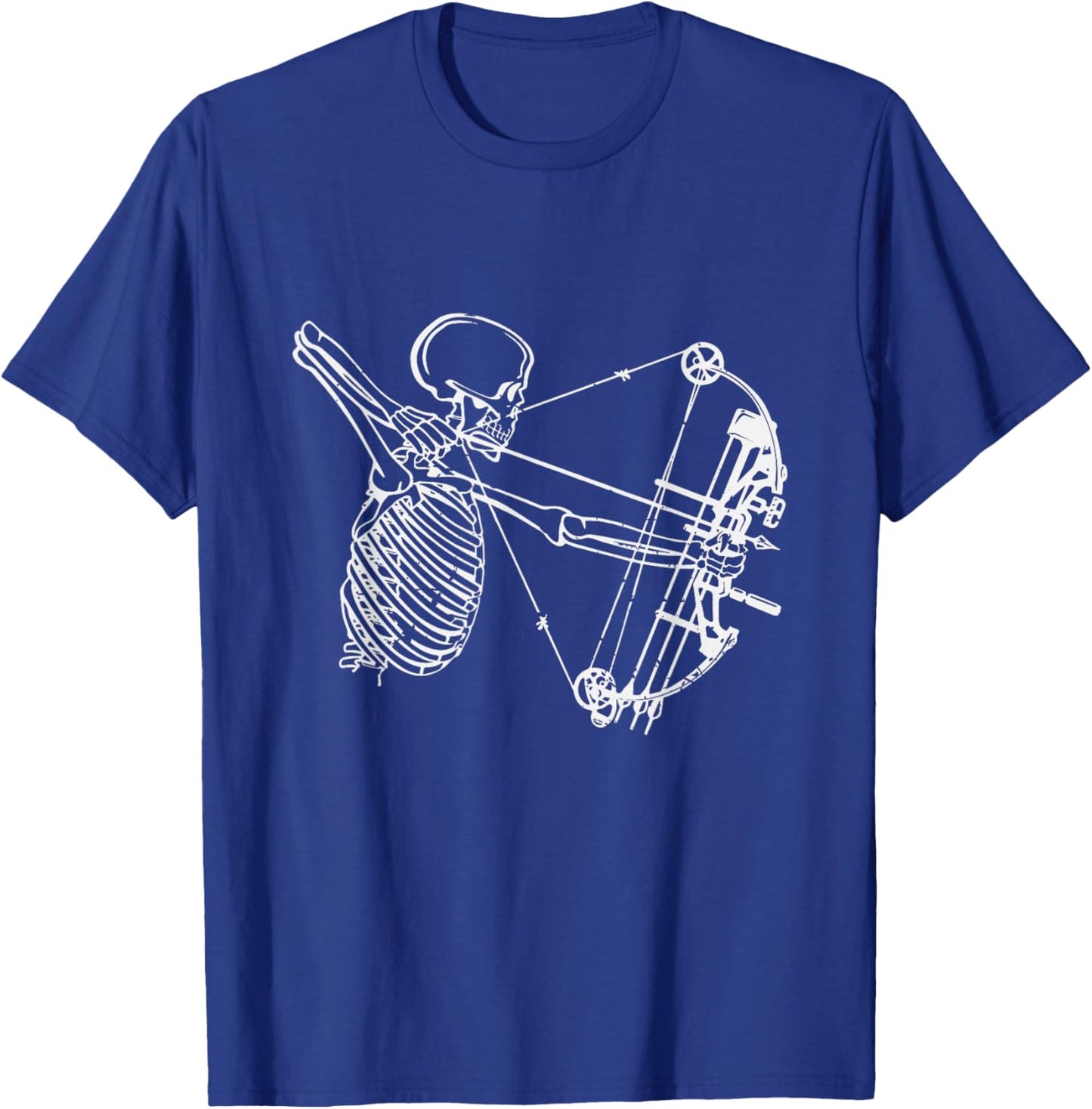 Cool Skeleton With Bow Skull Archery Hunting Gift T-Shirt - T-Shirt | Royal