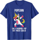 Unicorn Pop Girl Birthday Party Apparel PopCorn Cute T-Shirt - T-Shirt | Royal