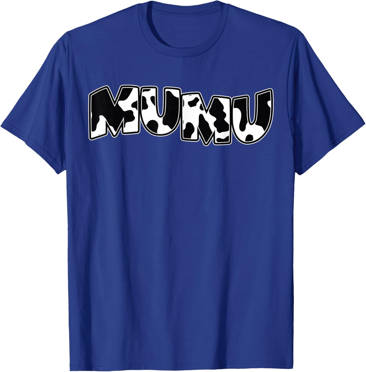 MuMu Cow Print Cow Pattern Mother Grandma Funny Matching T-Shirt - T-Shirt | Royal