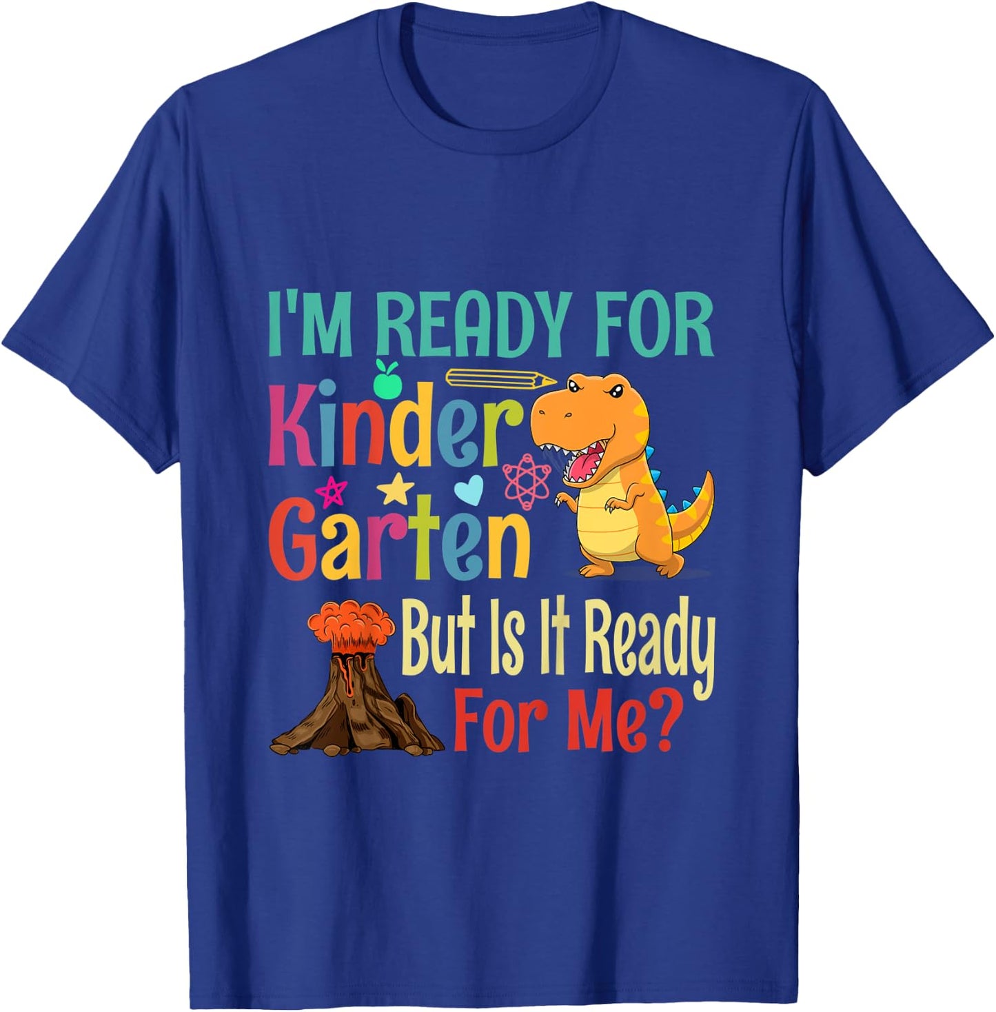 Kids First Day Of School Outfits For Girls Kindergarten T-Shirt - T-Shirt | Royal
