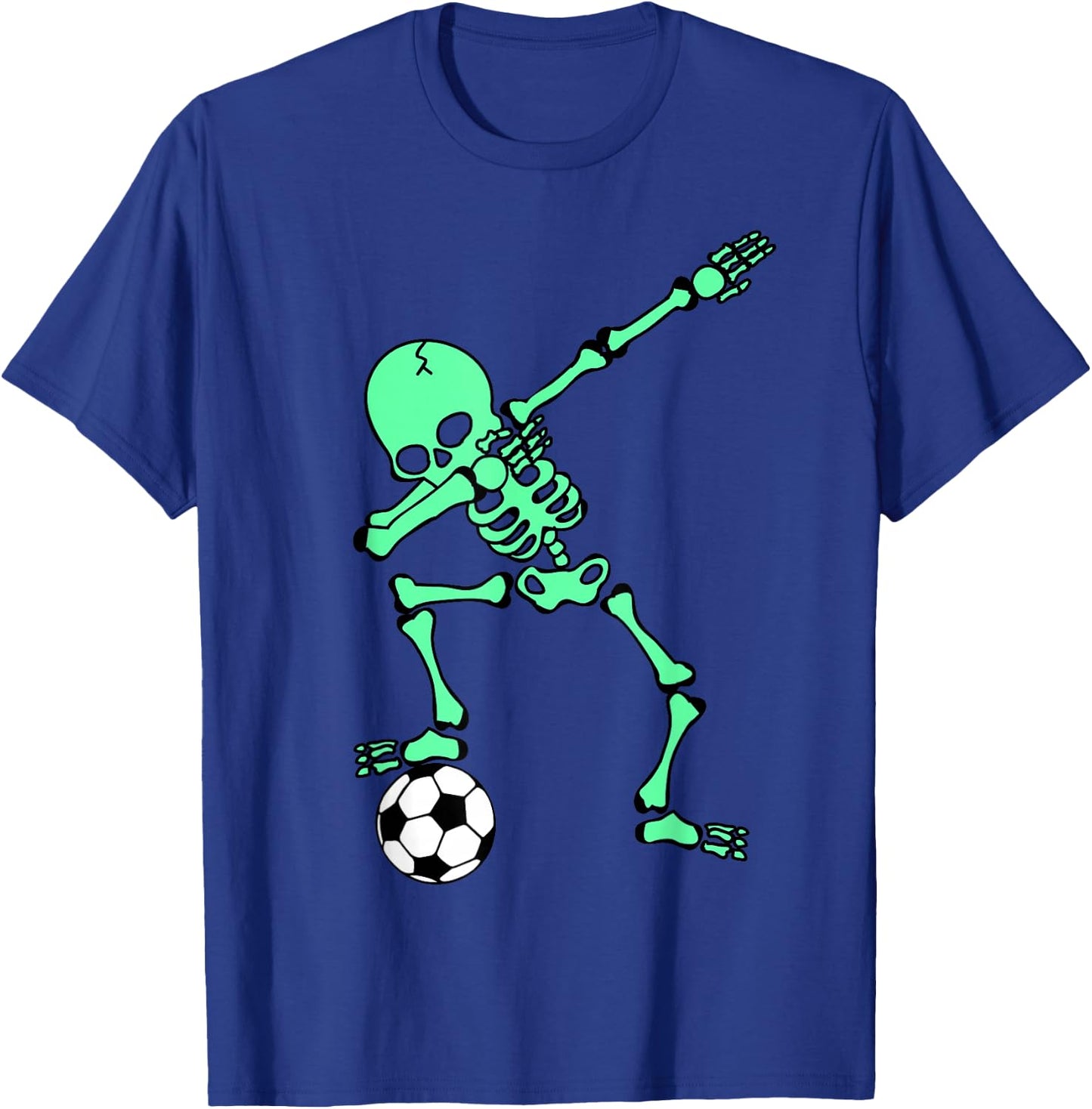 Dabbing Skeleton Soccer Shirt, Halloween Dab Shirt, Kids T-Shirt - T-Shirt | Royal