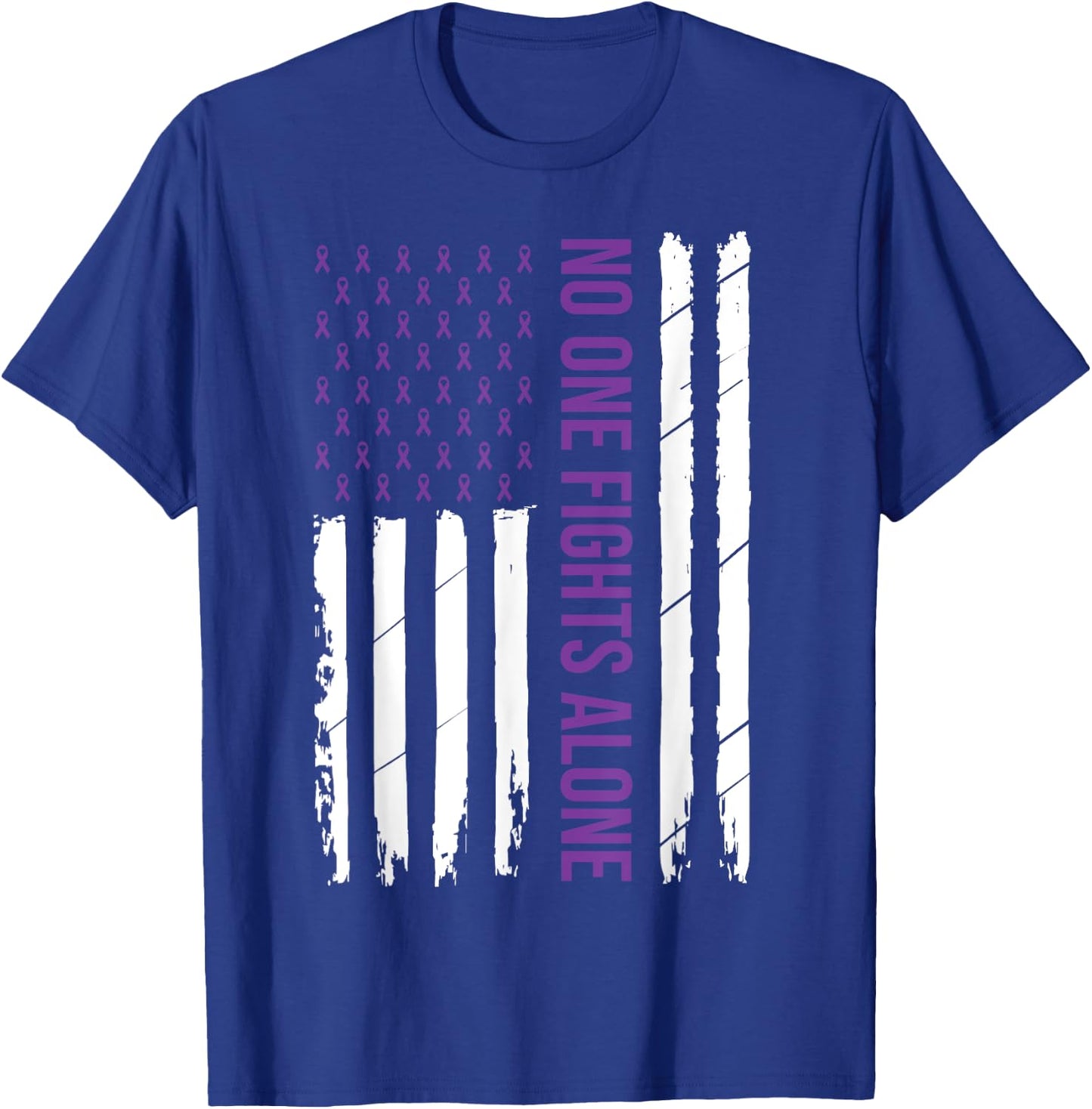 Cystic Fibrosis Awareness Purple Ribbon T-Shirt - T-Shirt | Royal
