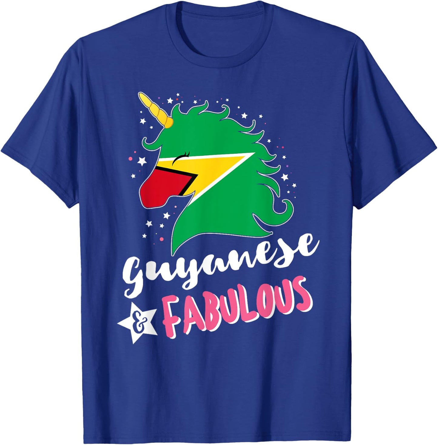 Guyananese Unicorn Guyana Flag T-Shirt - T-Shirt | Royal