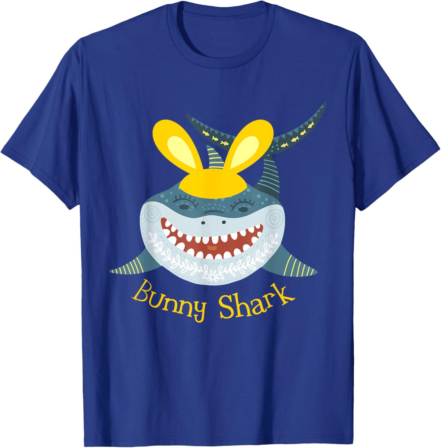 Bunny Shark Funny Easter for Boys, Girls, Men, and Women T-Shirt - T-Shirt | Royal