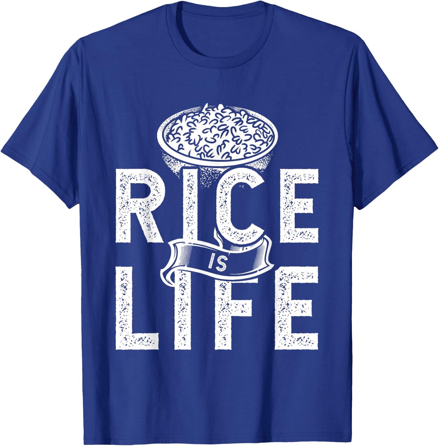Funny Rice Design Women Rice Asian Food Dish Lovers T-Shirt - T-Shirt | Royal