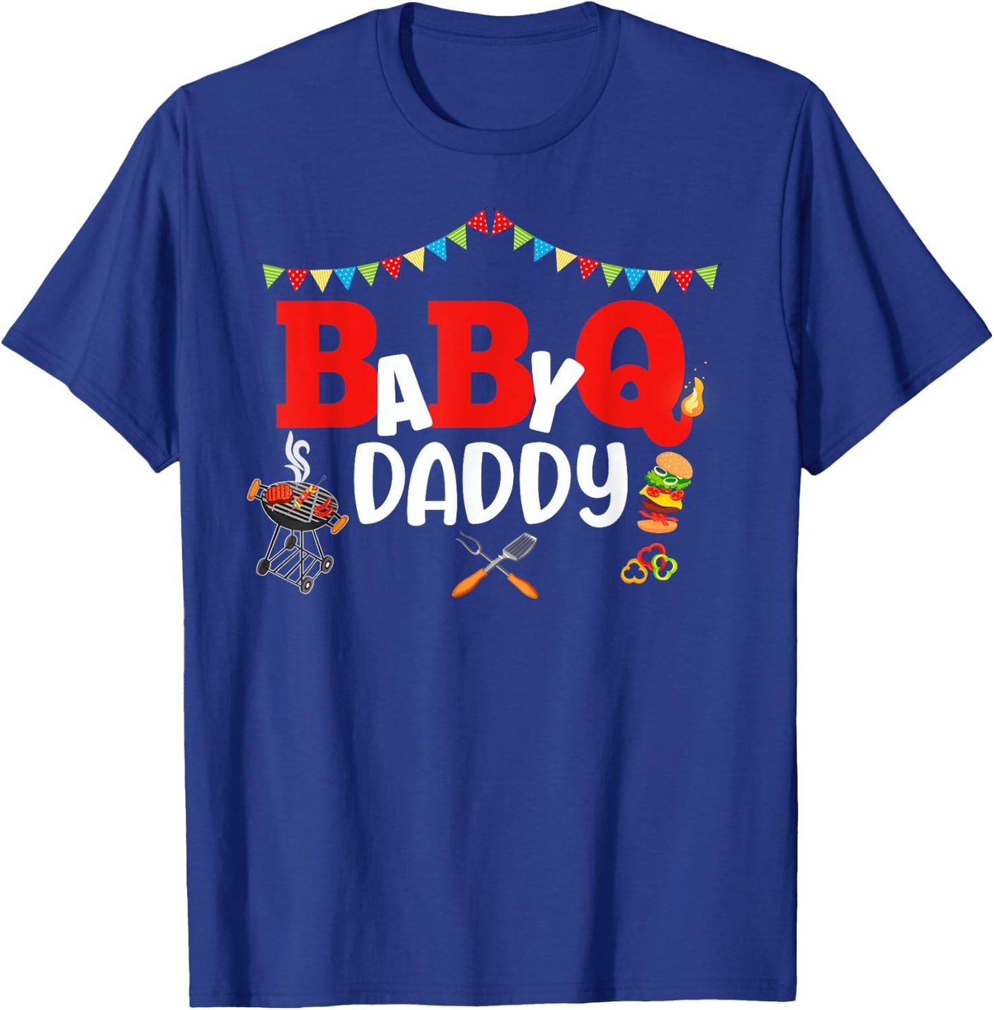 BBQ Baby Shower Gender Reveal Matching Group Outfit T-Shirt - T-Shirt | Royal