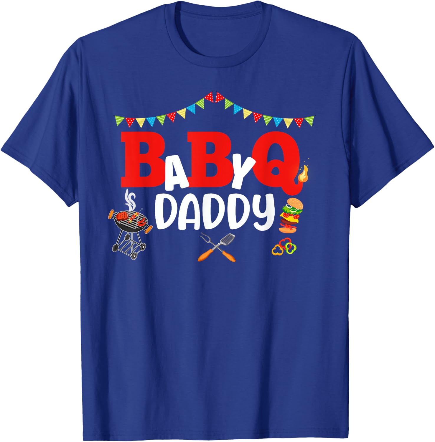 BBQ Baby Shower Gender Reveal Matching Group Outfit T-Shirt - T-Shirt | Royal