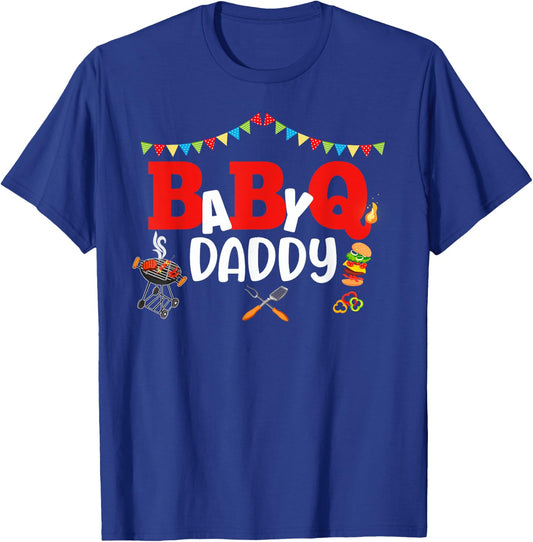 BBQ Baby Shower Gender Reveal Matching Group Outfit T-Shirt - T-Shirt | Royal