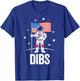 Patriotic Astronaut Claims Dibs on the Moon with an USA Flag T-Shirt - T-Shirt | Royal