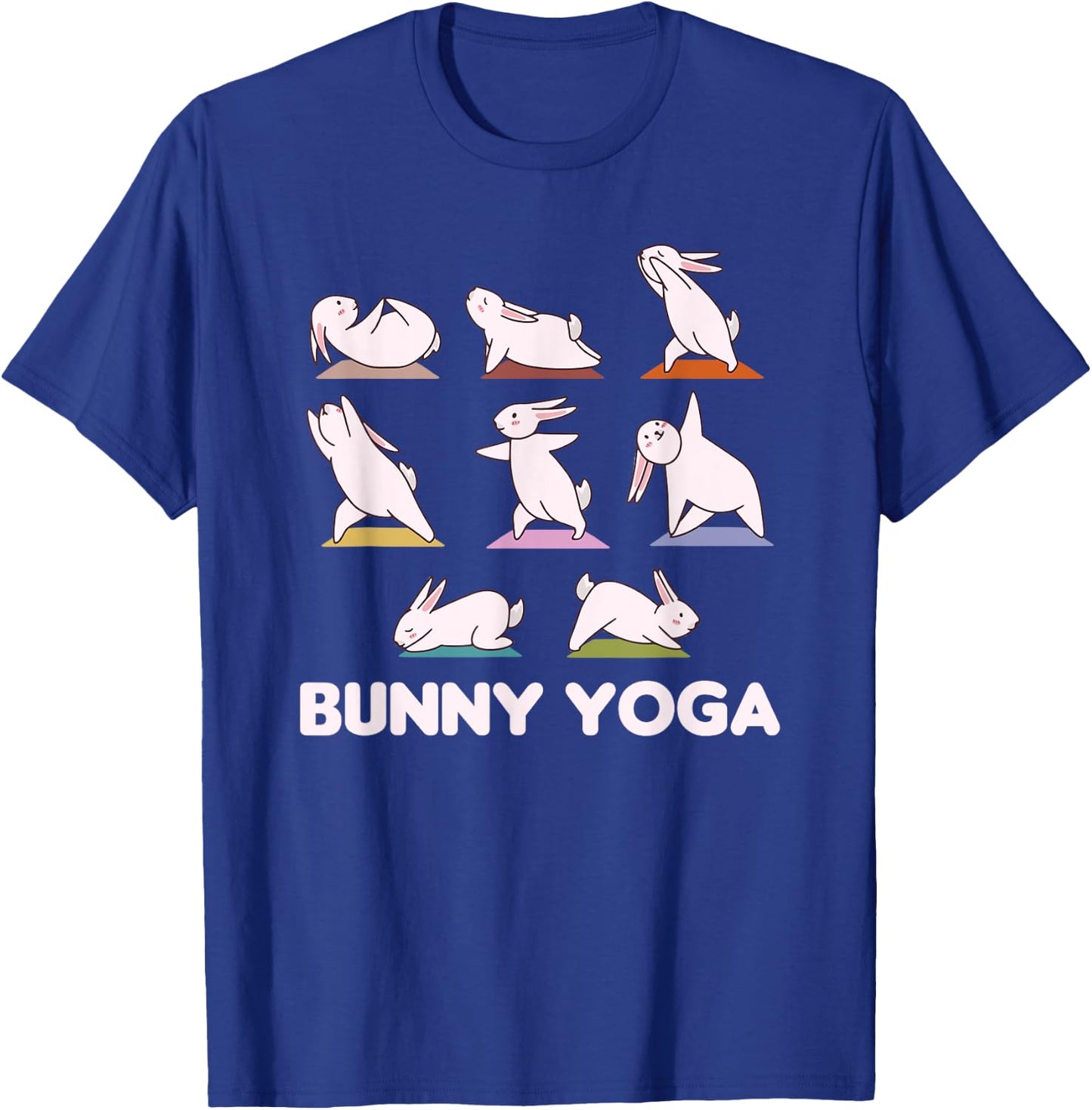 Bunny Yoga Cute Rabbits Do Sport Bunny Yoga T-Shirt - T-Shirt | Royal