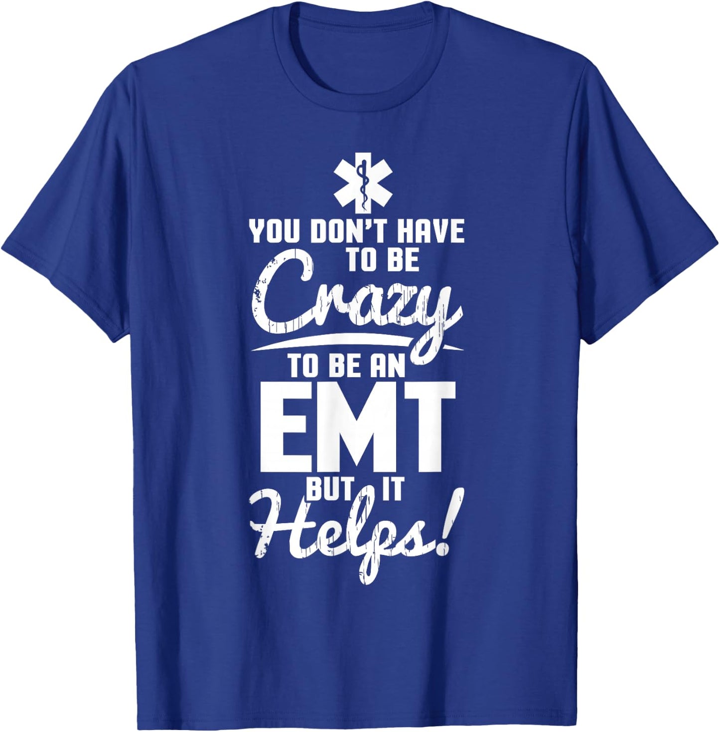 Funny stupid EMT Gift first responder Man woman T-Shirt - T-Shirt | Royal
