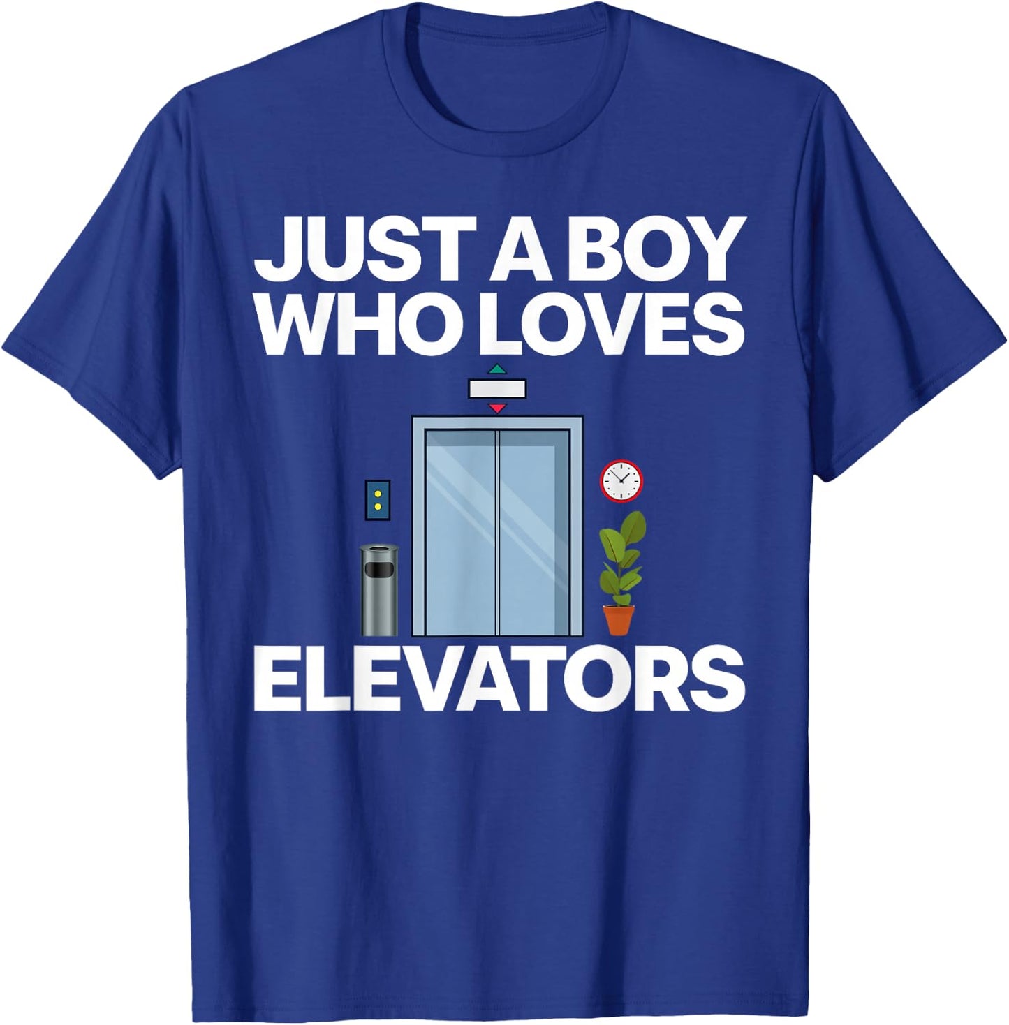 Cool Elevator Art Men Boys Kids Elevator Mechanic Inspector T-Shirt - T-Shirt | Royal