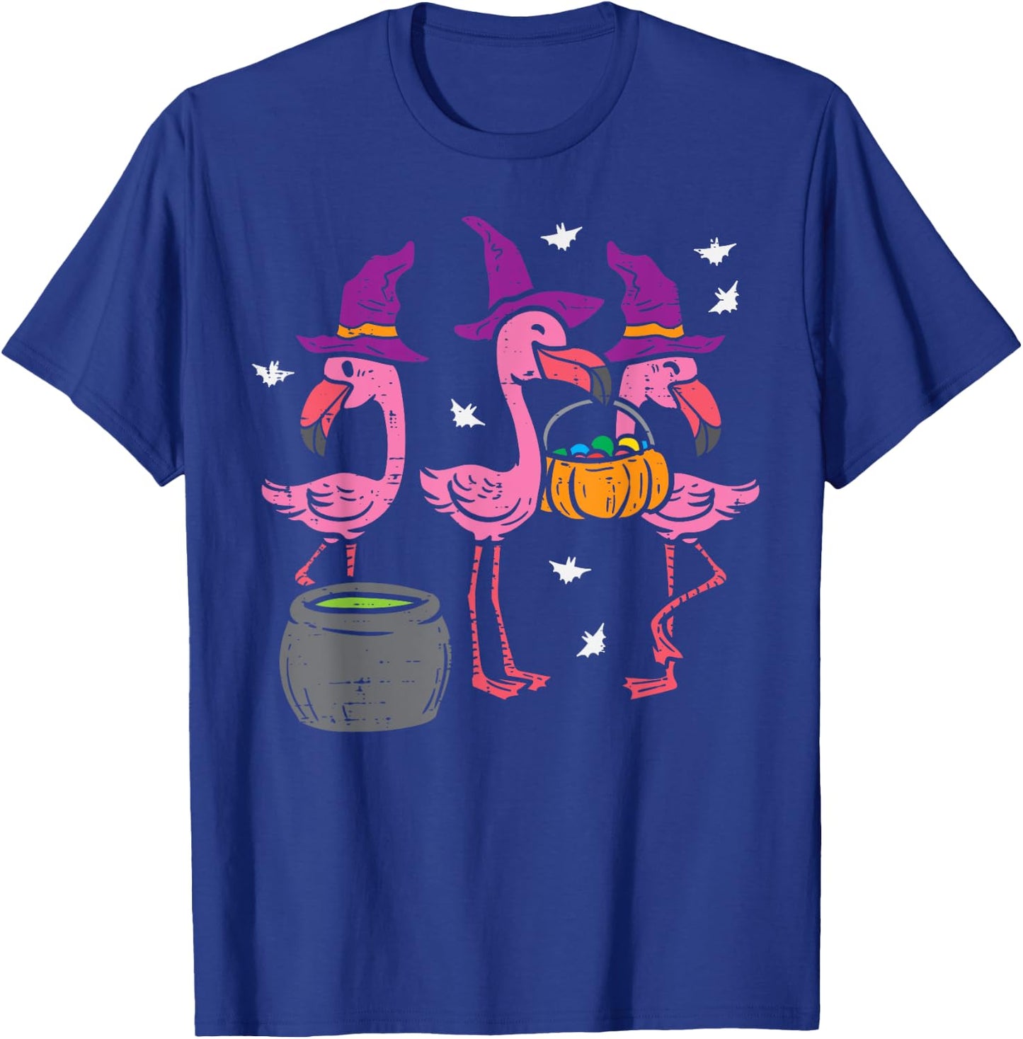 Witch Flamingos Animal Bird Flamingoween Halloween Women T-Shirt - T-Shirt | Royal