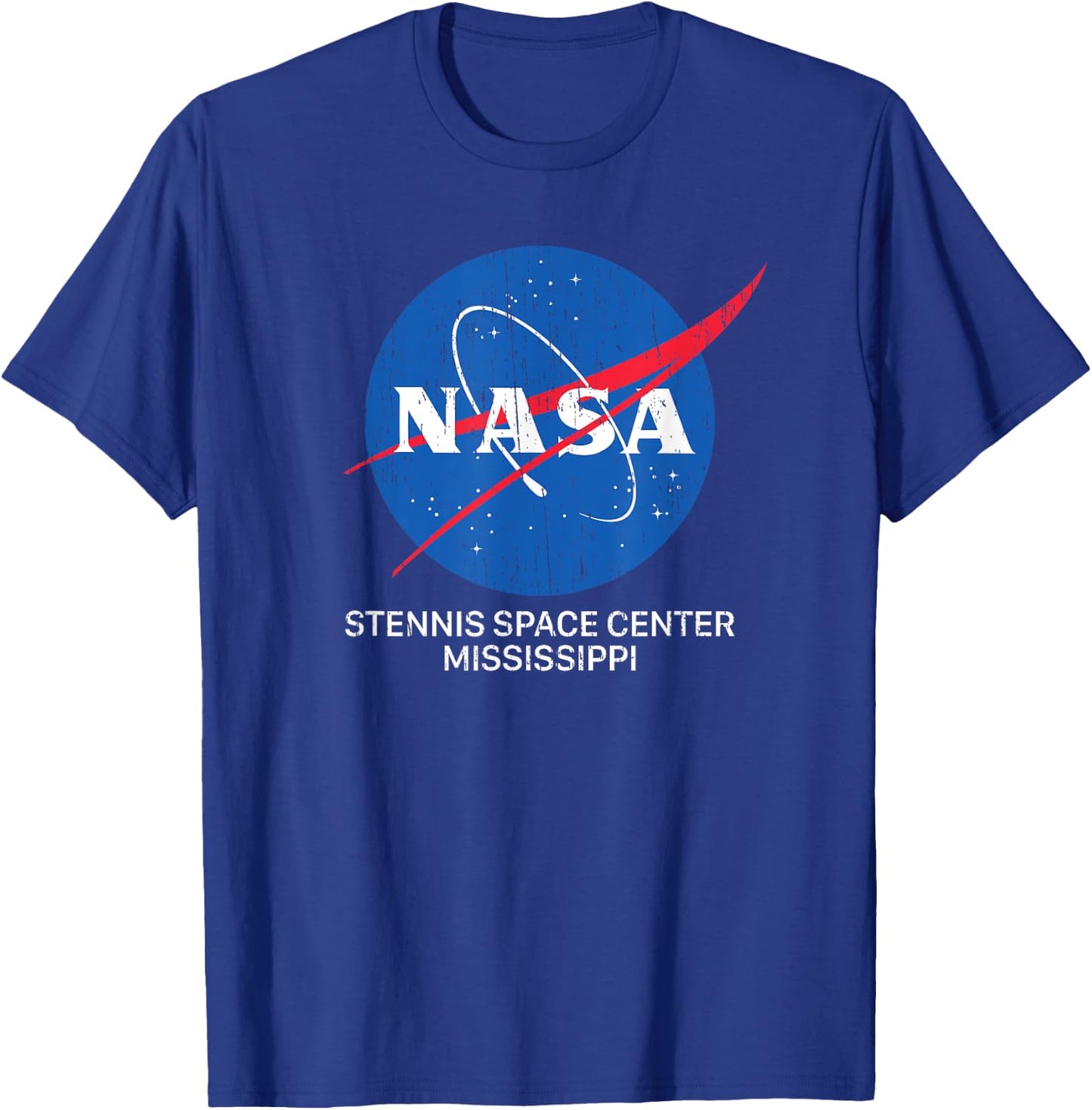 Stennis Space Center (distressed) - NASA Space T-Shirt - T-Shirt | Royal