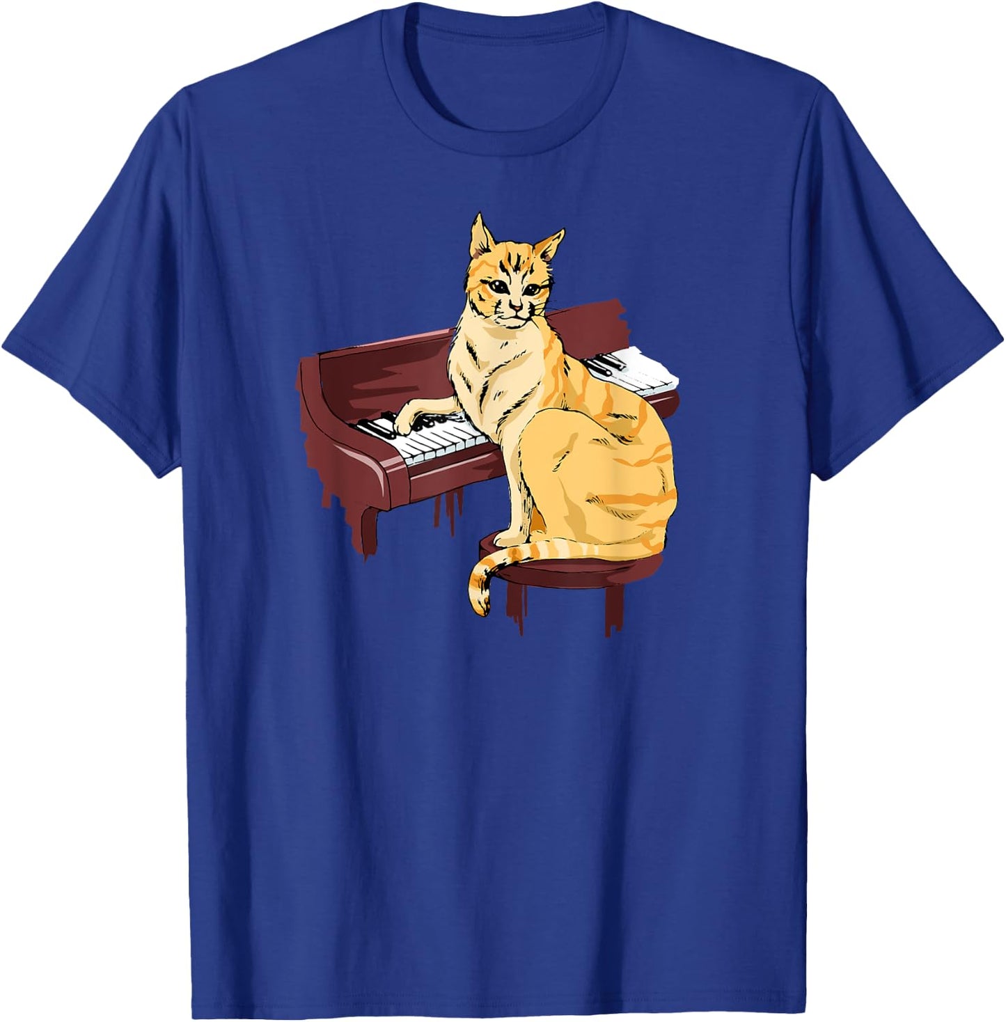 Piano Cat Women T-Shirt - T-Shirt | Royal