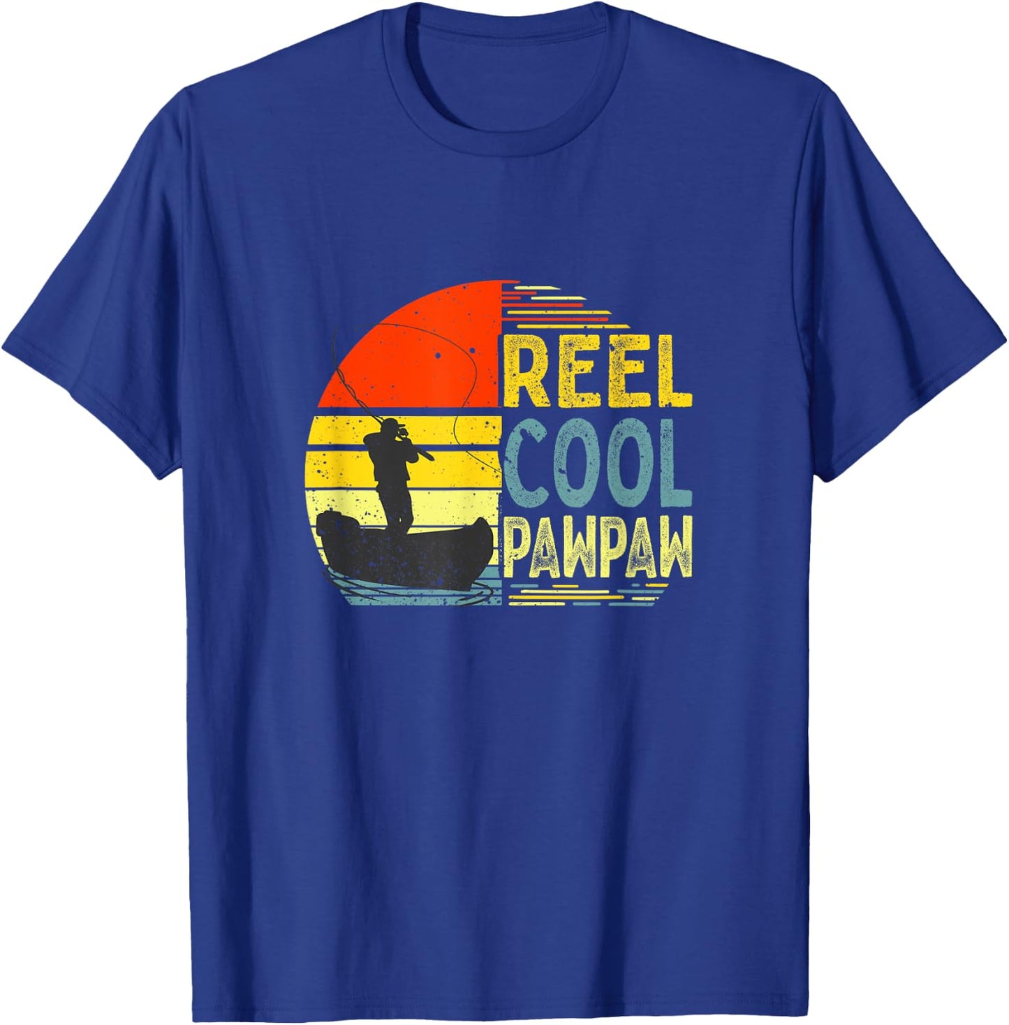 Reel Cool PawPaw Fishing Grandpa Funny Christmas Fathers Day T-Shirt - T-Shirt | Royal
