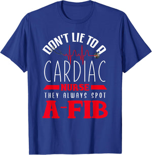 Funny Cardiac Nurse Shirt Joke Cardiology Nursing Cathlab T-Shirt - T-Shirt | Royal