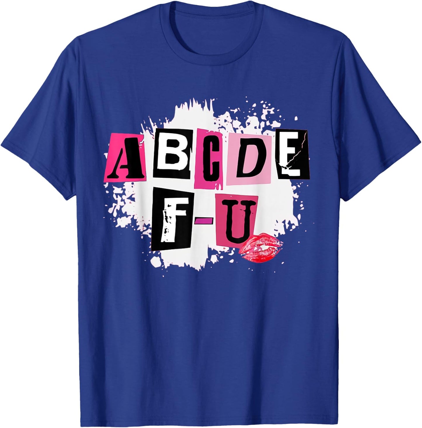 ABCDEFU Retro Funny Heart Valentine's Day T-Shirt - T-Shirt | Royal