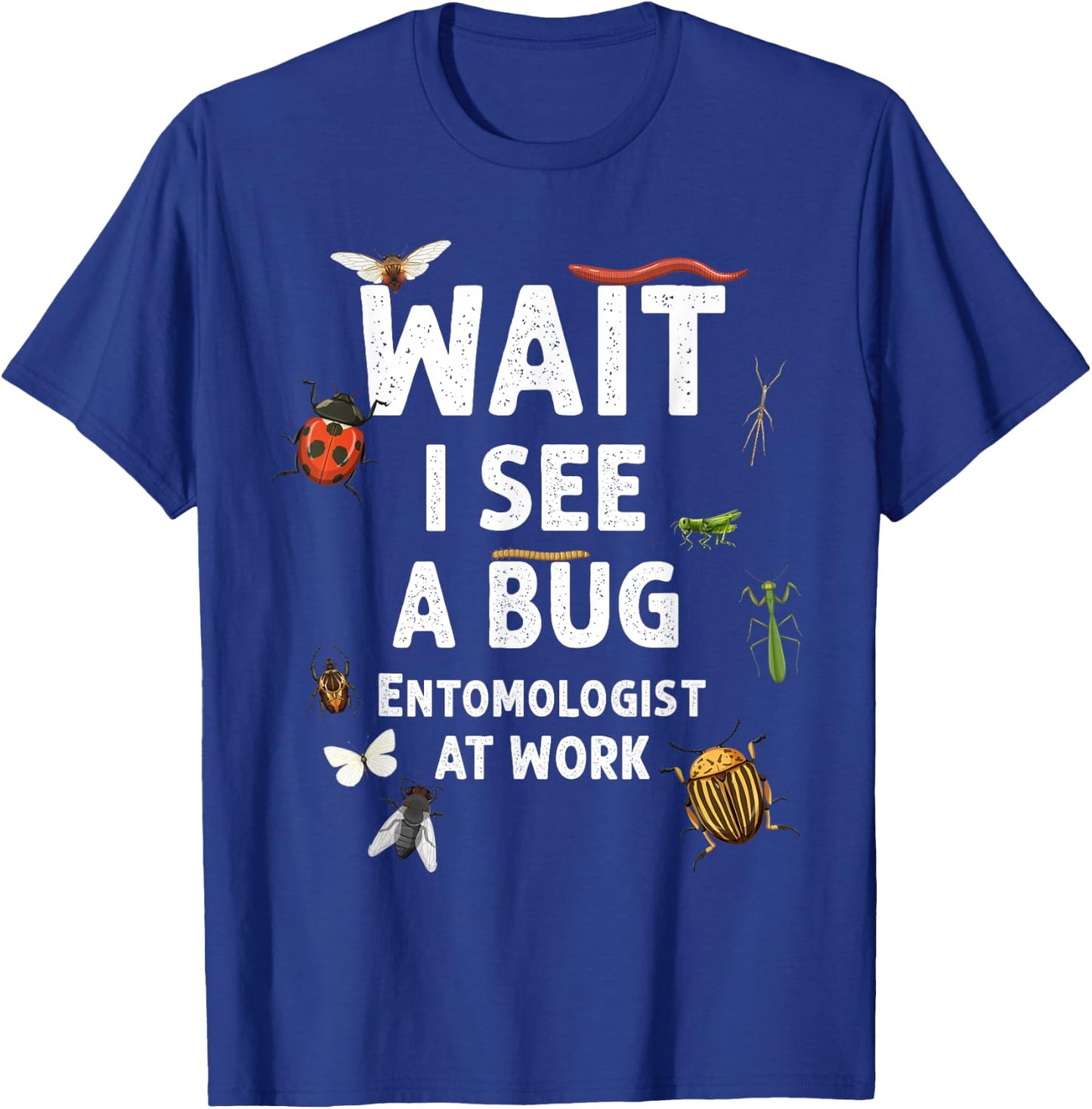 Kids Entomology Toddlers Wait I See A Bug Catchers Costume T-Shirt - T-Shirt | Royal