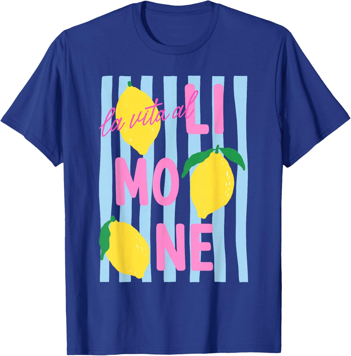 La Vita al Limone Funny Italian Lemon Fruit Summer Aesthetic T-Shirt - T-Shirt | Royal
