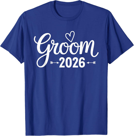 Groom Est 2026 Married Wedding Groom Party Bachelorette T-Shirt - T-Shirt | Royal